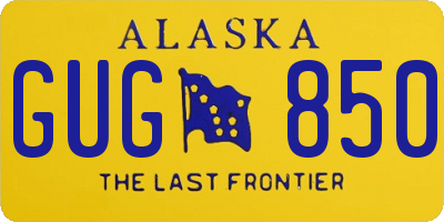 AK license plate GUG850