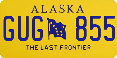 AK license plate GUG855