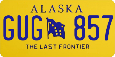 AK license plate GUG857