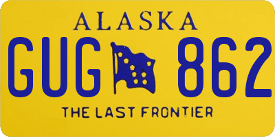 AK license plate GUG862