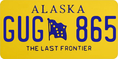 AK license plate GUG865