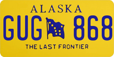AK license plate GUG868