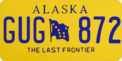 AK license plate GUG872