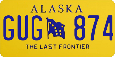 AK license plate GUG874
