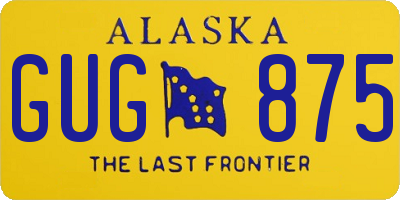 AK license plate GUG875