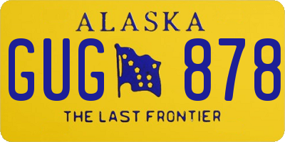 AK license plate GUG878