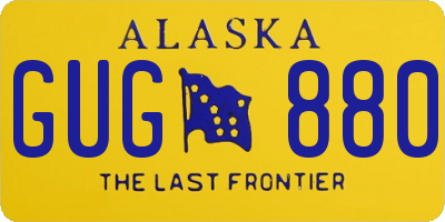 AK license plate GUG880