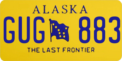 AK license plate GUG883