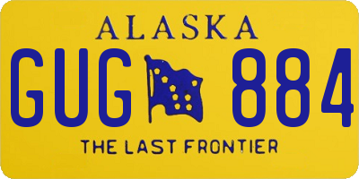 AK license plate GUG884