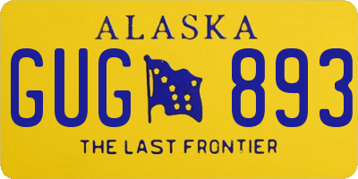 AK license plate GUG893