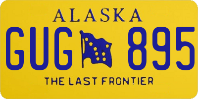 AK license plate GUG895