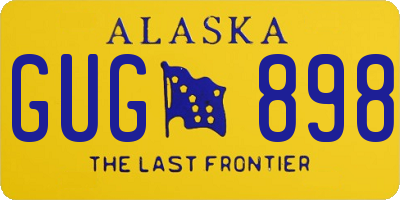 AK license plate GUG898