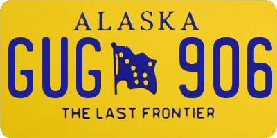 AK license plate GUG906