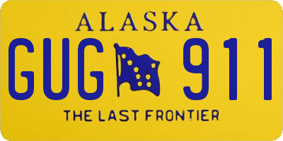 AK license plate GUG911