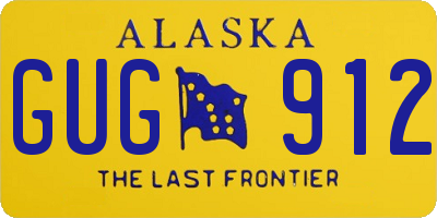 AK license plate GUG912