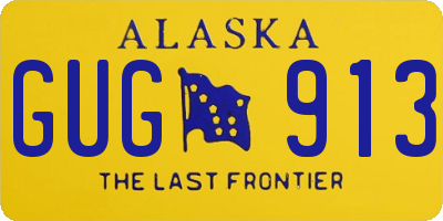 AK license plate GUG913