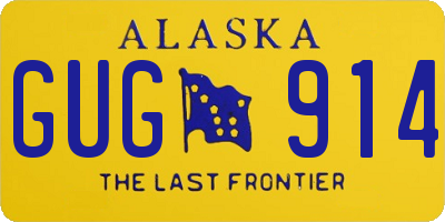 AK license plate GUG914