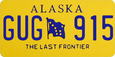 AK license plate GUG915