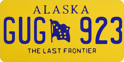 AK license plate GUG923