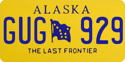 AK license plate GUG929