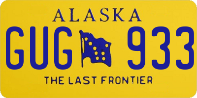 AK license plate GUG933