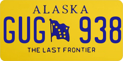 AK license plate GUG938