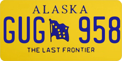 AK license plate GUG958
