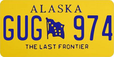 AK license plate GUG974