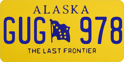 AK license plate GUG978