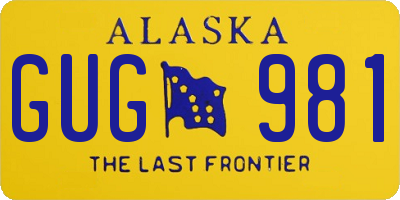 AK license plate GUG981