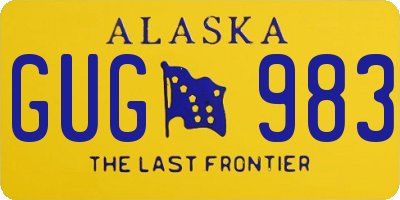 AK license plate GUG983