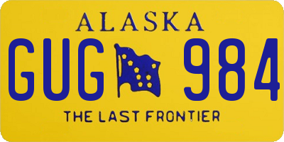AK license plate GUG984