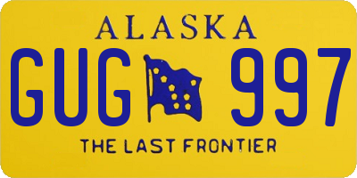 AK license plate GUG997