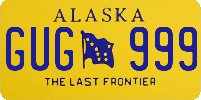 AK license plate GUG999