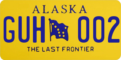 AK license plate GUH002