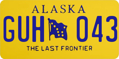 AK license plate GUH043