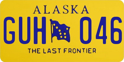 AK license plate GUH046