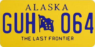 AK license plate GUH064