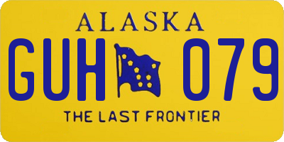 AK license plate GUH079
