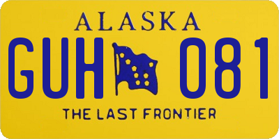 AK license plate GUH081