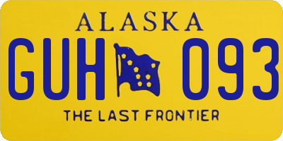 AK license plate GUH093