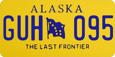 AK license plate GUH095