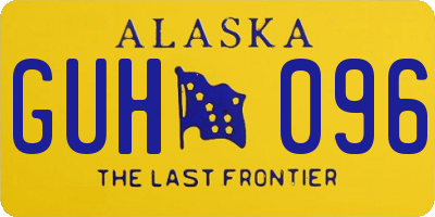 AK license plate GUH096