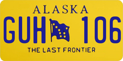 AK license plate GUH106