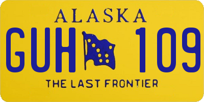 AK license plate GUH109