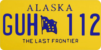 AK license plate GUH112