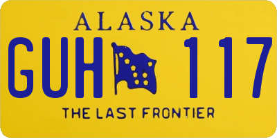 AK license plate GUH117