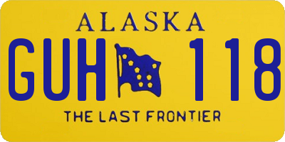 AK license plate GUH118