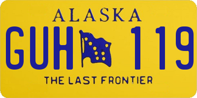 AK license plate GUH119