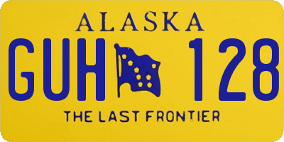 AK license plate GUH128